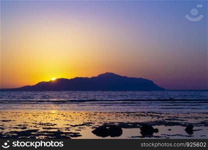 Beautiful colorful sunset over the Red sea. Egypt