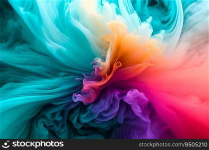 Beautiful colorful tone smoke art background.