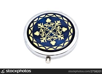 Beautiful cosmetic mirror isolated on white background