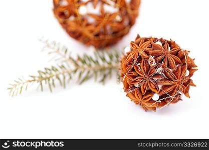 Beautiful decoration for the Christmas tree, it is self made of Chinese anise
