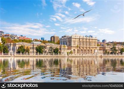 Beautiful Dolmabahce Palace in Istanbul city, Turkey.. Beautiful Dolmabahce Palace in Istanbul city, Turkey