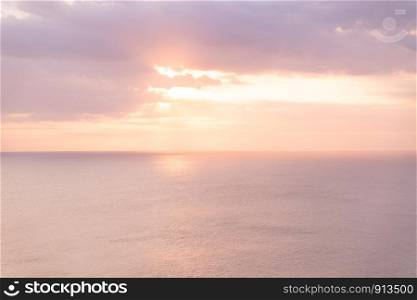 Beautiful dramatic Sky and sea scape in sunset.
