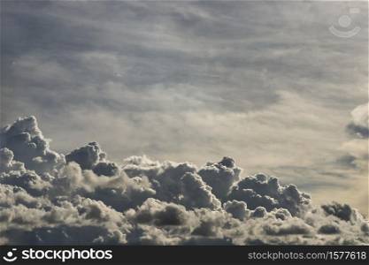 Beautiful dramatic sky with stormy clouds, Sky with clouds weather blue nature clouds. copy space.