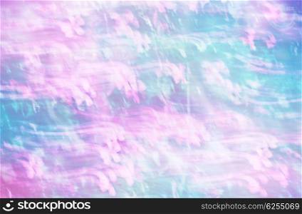 Beautiful dreamy background, blue and pink blurry backdrop, soft focus, floral wallpaper, romantic festive pattern