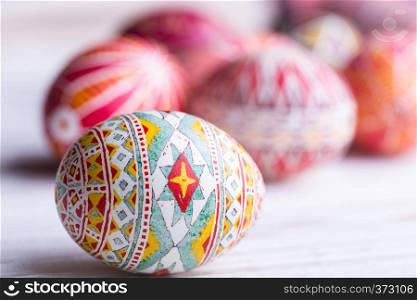 beautiful Easter egg Pysanka handmade - ukrainian traditional