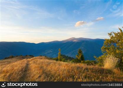 beautiful evening autumn mountain (Carpathian Mount, Ukraine)