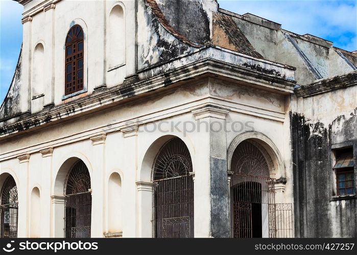 beautiful facade of the old church