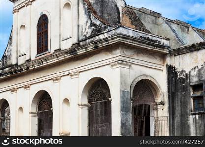 beautiful facade of the old church