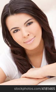 Beautiful Face of Hispanic Woman or Girl