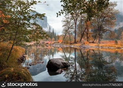 Beautiful fall season in Yosemite National Park, California, USA