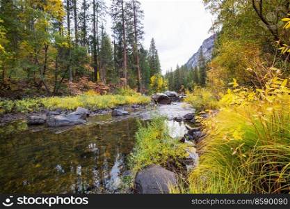 Beautiful fall season in Yosemite National Park, California, USA