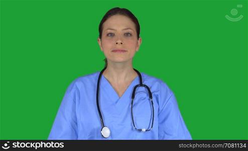 Beautiful female medical professional (Green Key)