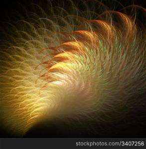 Beautiful fiery fractal. 3d digital generated this image