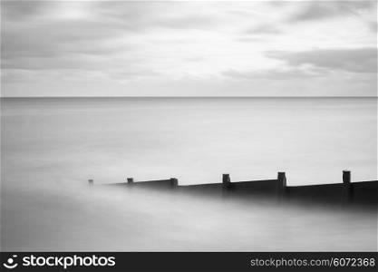 Beautiful fine art landscape image of long exposure sea