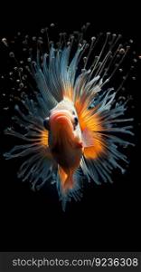 Beautiful fish underwater. Illustration Generative AI
