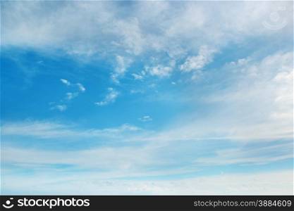Beautiful fluffy clouds on blue sky