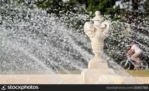 Beautiful fountain in a park