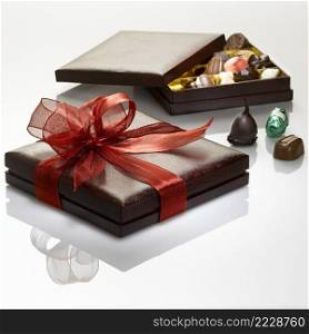 Beautiful gift boxes full of chocolate ready to be offered to mark your love for all kinds of events or special day for your loved ones or your entourages. 