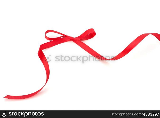 Beautiful gift ribbon isolated on white background