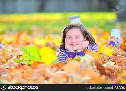 beautiful girl at autumn outdoors