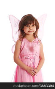 beautiful girl in a fairy costume with butterfly wings