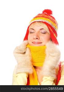Beautiful girl in winter clothing