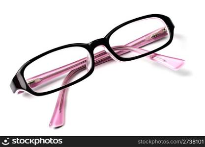 Beautiful glasses isolated on white background