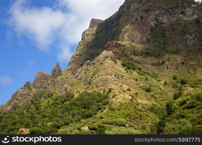 Beautiful green mountains of Madeira island, Portugal