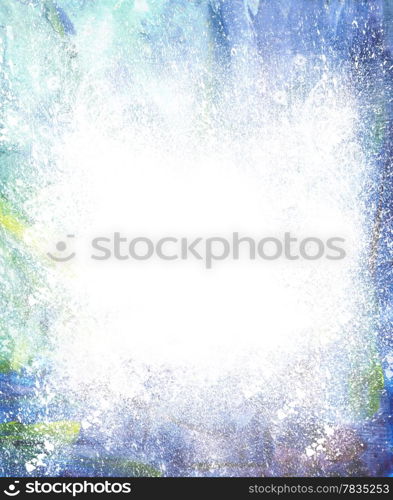 Beautiful grunge splatter background in soft white and blue- Great for textures and backgrounds for your projects!