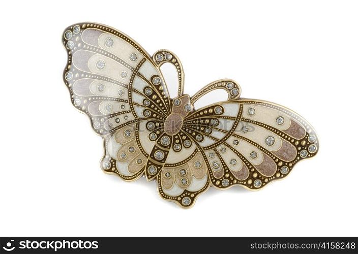 Beautiful hairpin-butterfly isolated on white background