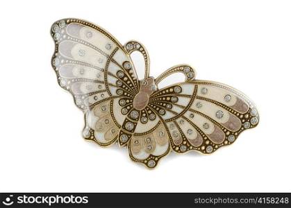 Beautiful hairpin-butterfly isolated on white background