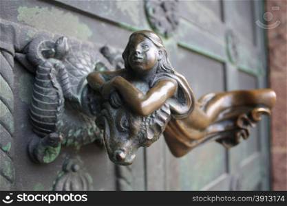Beautiful handle on door of church in Denmark