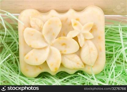 beautiful handmade soap with flower picture