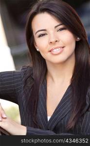 Beautiful Hispanic Woman Or Businesswoman Smiling