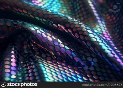 Beautiful holographic surface with folds. Vivid, vibrant colors. Iridescent backdrop. Trendy design. Abstract background. Generative AI. Beautiful holographic surface with folds. Vivid, vibrant colors. Iridescent backdrop. Trendy design. Abstract background. Generative AI.