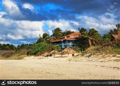 beautiful house on the sandy beach