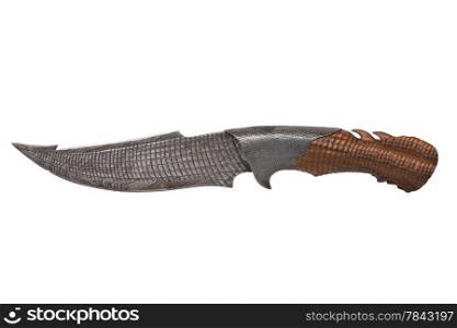 Beautiful hunting knife on a white background