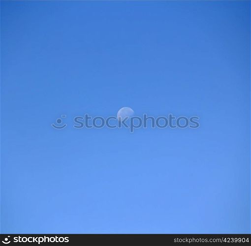 Beautiful image with blue sky and Moon