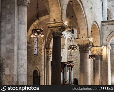 Beautiful Italian church of the Middle Ages. Indoor view. Beautiful Italian church of the Middle Ages
