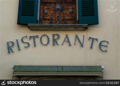 Beautiful Italian Restaurant sign (Ristorante) with room for your copy space underneath if needed..