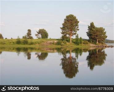 Beautiful lake in the north of Karelia, Russia