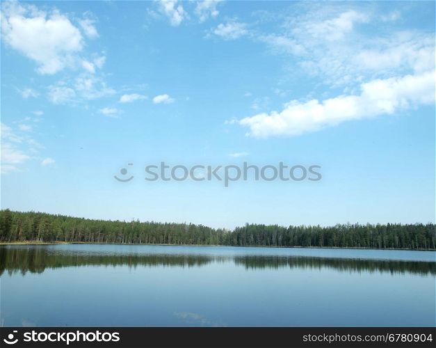 Beautiful lake in the north of Karelia, Russia