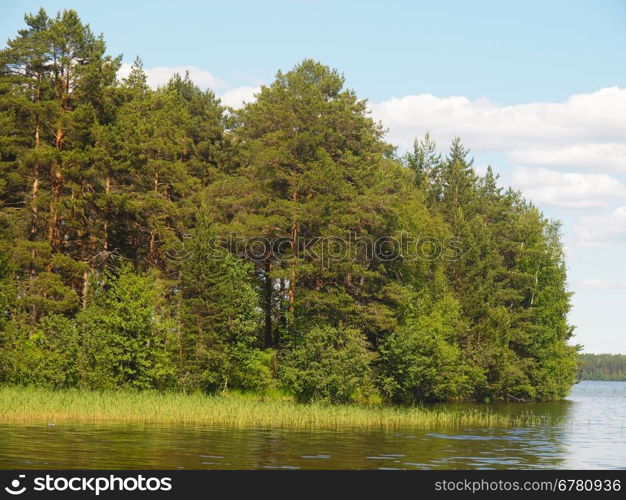 Beautiful lake in the north of Karelia, Russia