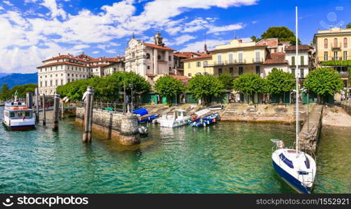 "Beautiful lakes of Italy - scenic Lago Maggiore, Borromean island "Isola Bella""