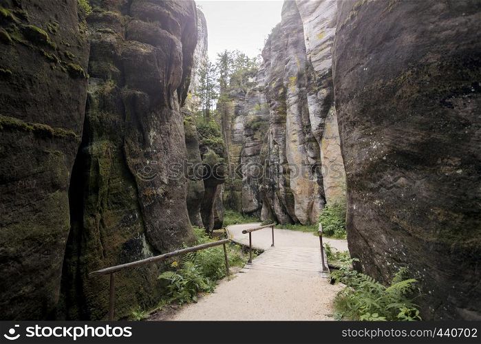 beautiful landscape adrspach teplice rocks, czech republic