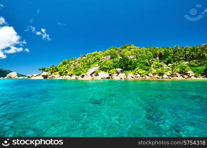 Beautiful landscape at Seychelles, La Digue