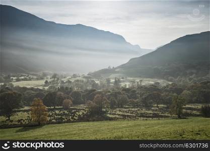 Beautiful landscape image of Lake District during Autumn Fall in England