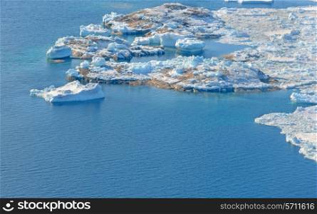 beautiful Landscape in Greenland with ice, snow and water. Global warming