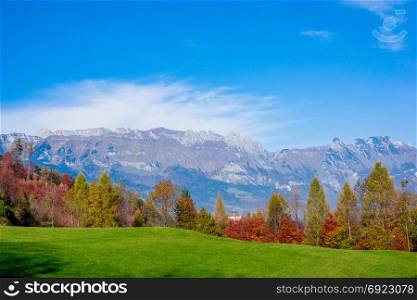 Beautiful landscape in the Swiss Alps