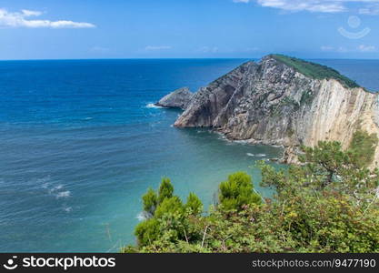 Beautiful landscape of beach of silence or playa del silencio in Asturias, Spain